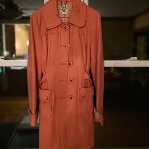 Salmon colored dress coat
